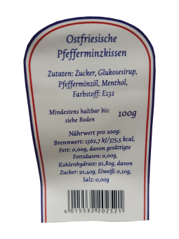 Ostfriesische Pfefferminzkissen 100g