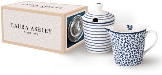 Laura Ashley Blueprint Collectables - Geschenkset Milchkännchen und Zuckerdose