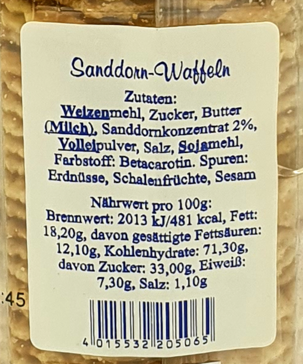 Sanddorn Waffeln