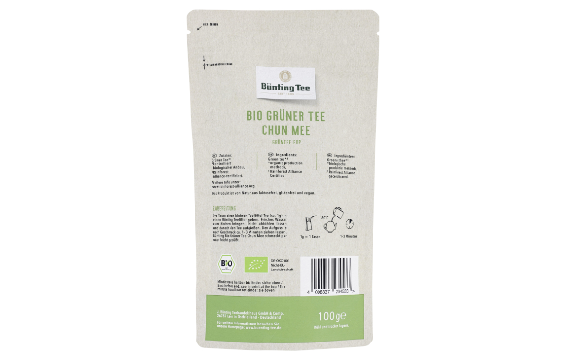 Bünting Bio Grüntee - Chun Mee 100g