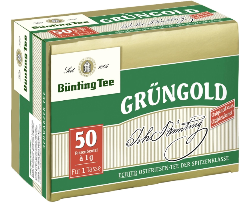 Bünting Grüngold Tassenbeutel 50 x 1g